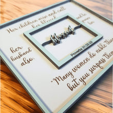 Load image into Gallery viewer, Blessed Mom Proverbs 31 Bible Verse Sign - Designodeal
