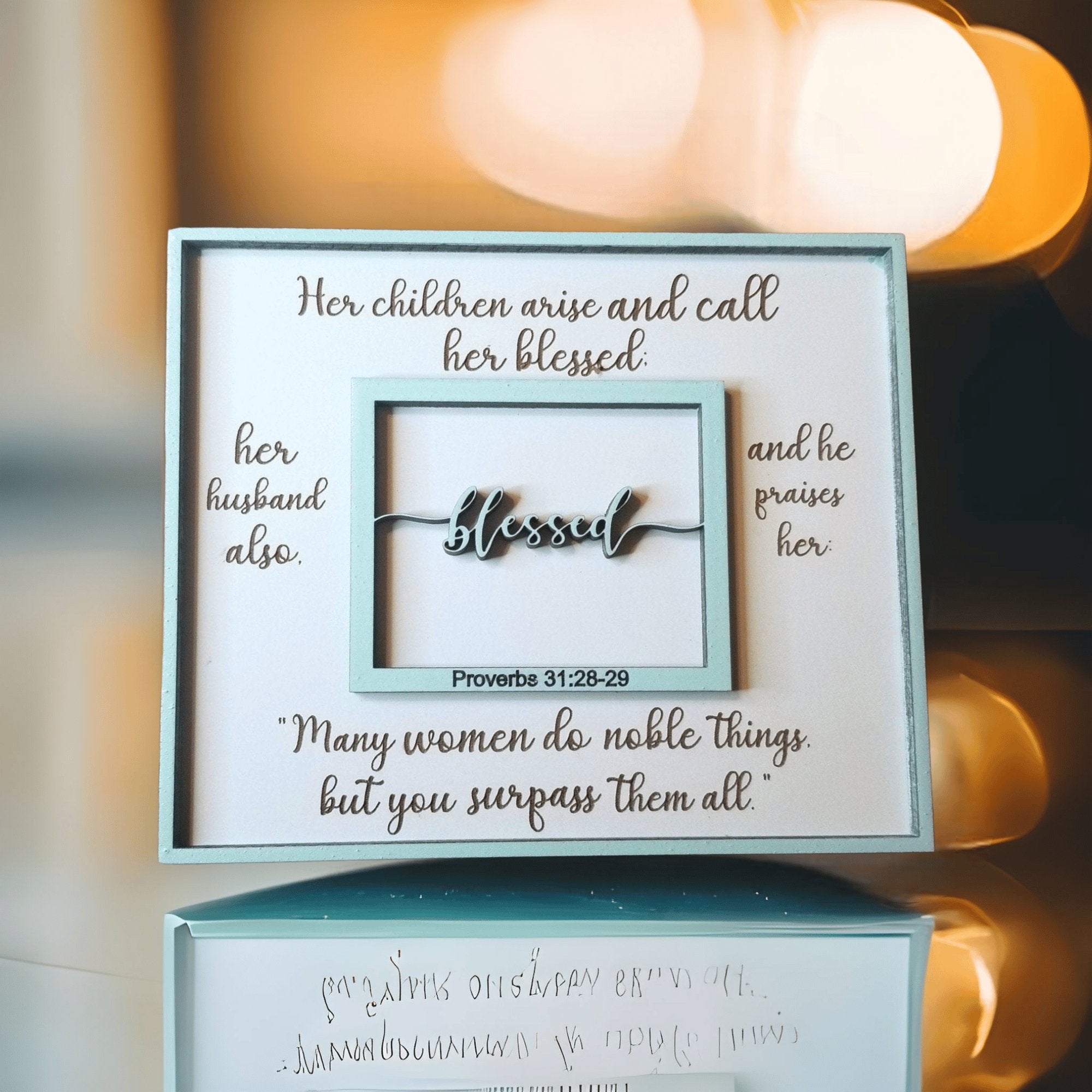 Blessed Mom Proverbs 31 Bible Verse Sign - Designodeal