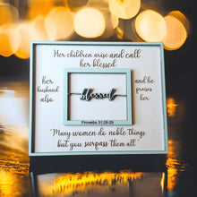 Load image into Gallery viewer, Blessed Mom Proverbs 31 Bible Verse Sign - Designodeal
