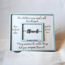 Load image into Gallery viewer, Blessed Mom Proverbs 31 Bible Verse Sign - Designodeal
