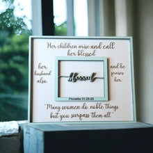 Load image into Gallery viewer, Blessed Mom Proverbs 31 Bible Verse Sign - Designodeal

