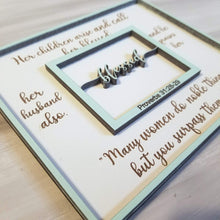 Load image into Gallery viewer, Blessed Mom Proverbs 31 Bible Verse Sign - DesignodealBlessed Mom Proverbs 31 Bible Verse Sign

