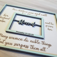 Load image into Gallery viewer, Blessed Mom Proverbs 31 Bible Verse Sign - DesignodealBlessed Mom Proverbs 31 Bible Verse Sign
