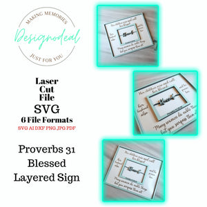 Blessed Mother Proverbs 31 Sign SVG Digital Download Files - Designodeal