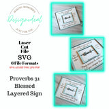 Blessed Mother Proverbs 31 Sign SVG Digital Download Files - Designodeal