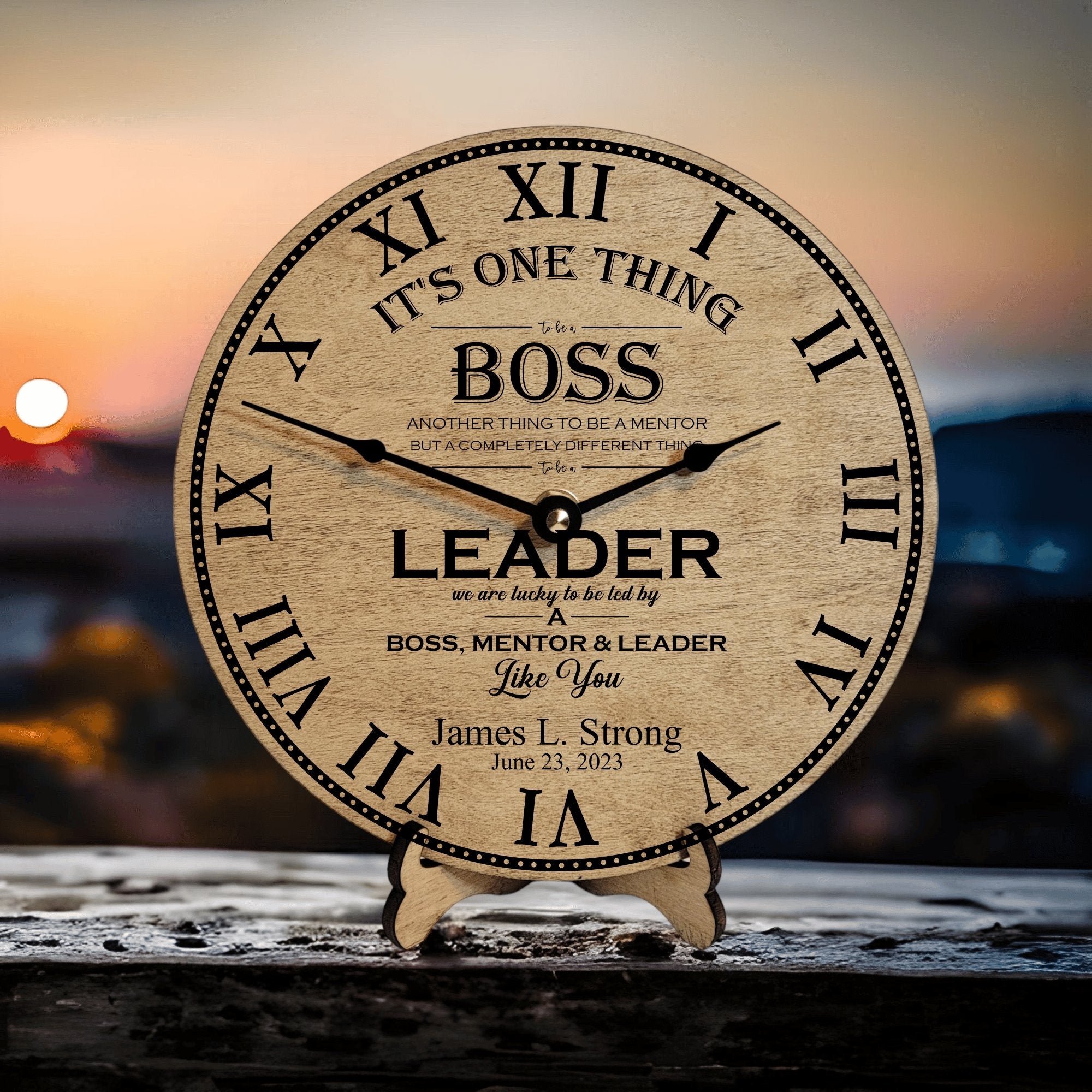 Boss, Mentor & Leader Appreciation Clock - Designodeal