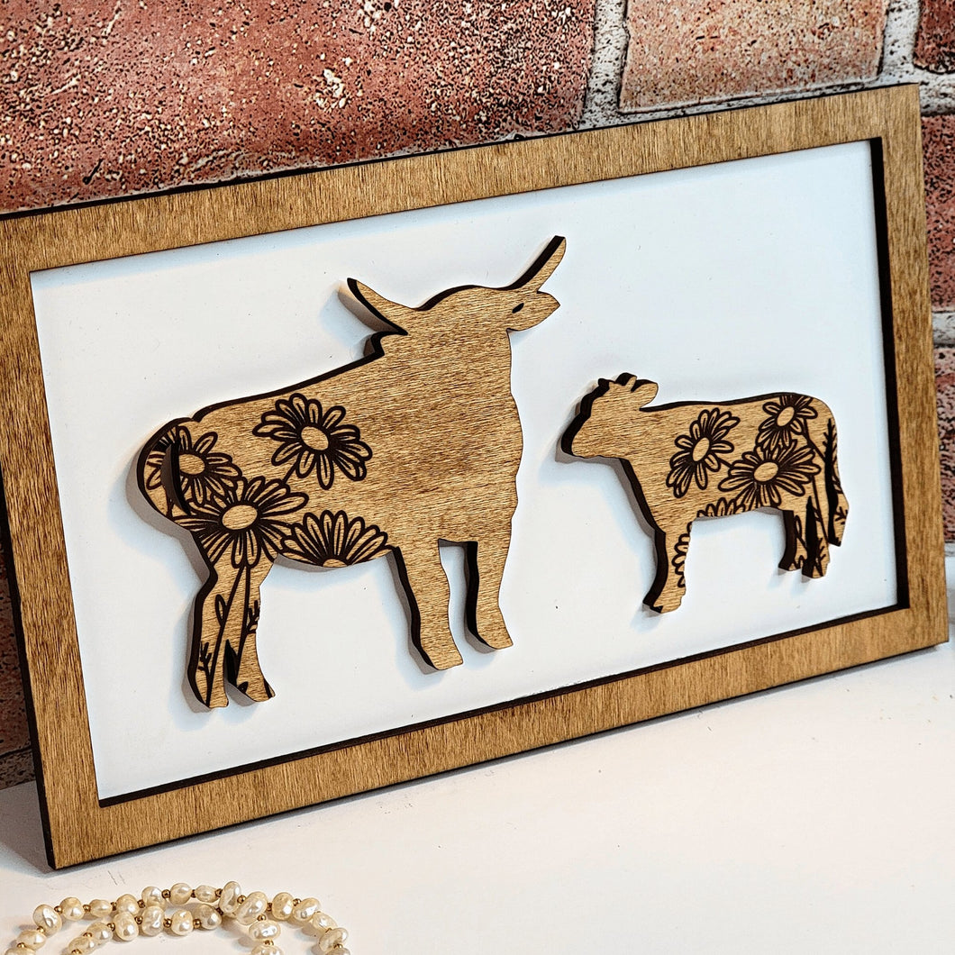 Bull Daddy & Me Animal Sign - Designodeal