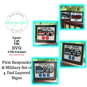 Bundle First Responder & Military Sign Digital Files Only - Designodeal