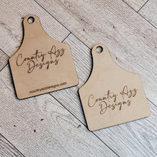 Load image into Gallery viewer, Business Branding Clothing Wood Cow Tag Hang Tags - Designodeal
