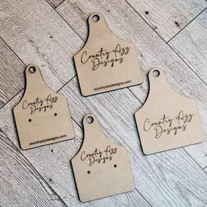 Business Branding Wood Earring Cards - Designodeal