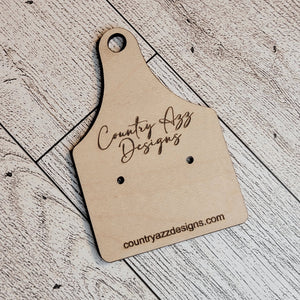 Business Branding Wood Earring Cards - Designodeal