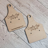 Business Branding Wood Earring Cards - Designodeal