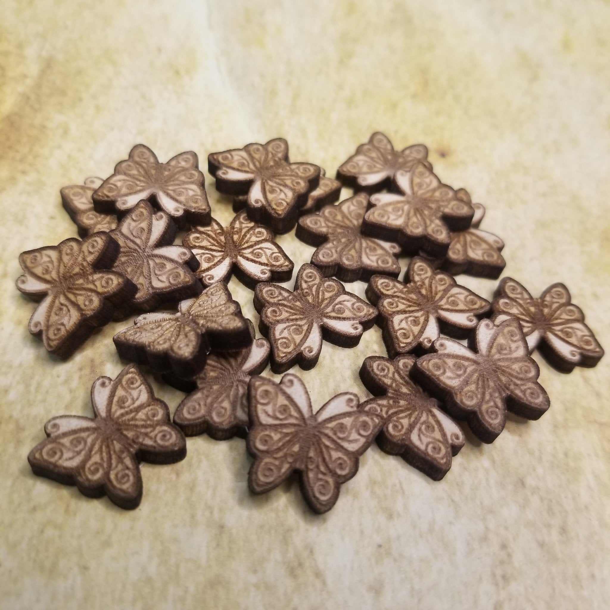 Butterfly Wood Stud Earring Blanks and Wood Confetti - Designodeal