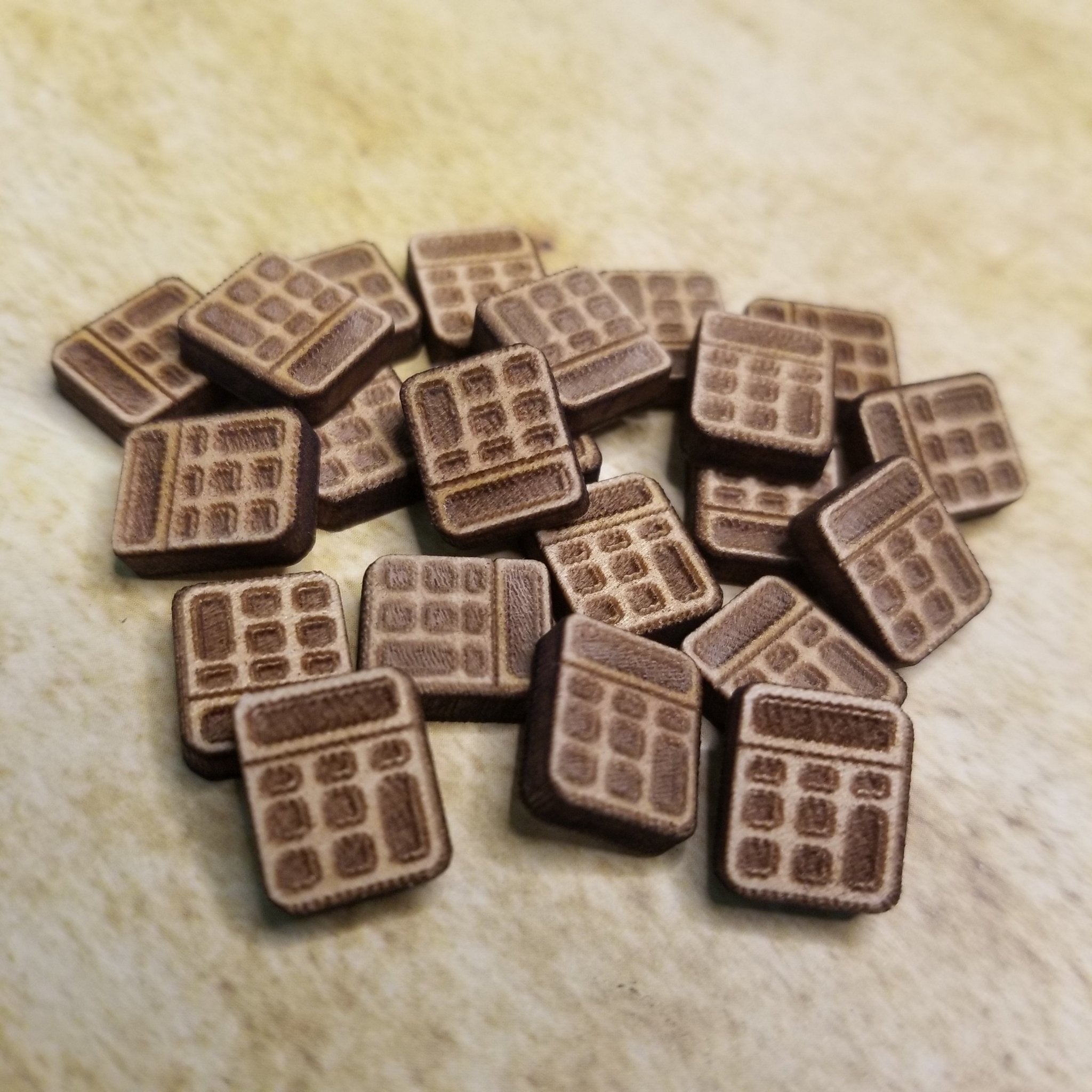 Calculator Wood Stud Earring Blanks and Wood Confetti - Designodeal