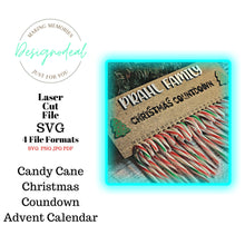 Load image into Gallery viewer, Candy Cane Christmas Countdown Advent Calendar Digital File Only - Designodeal
