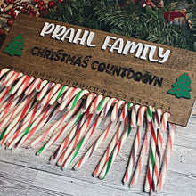 Load image into Gallery viewer, Candy Cane Christmas Countdown Advent Calendar Sign - Designodeal
