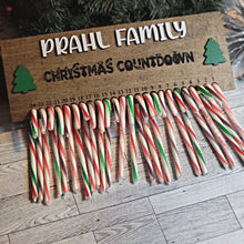 Load image into Gallery viewer, Candy Cane Christmas Countdown Advent Calendar Sign - Designodeal

