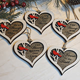 Cardinal Heart Memorial Christmas Ornament - Designodeal