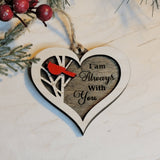 Cardinal Heart Memorial Christmas Ornament - Designodeal