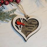 Cardinal Heart Memorial Christmas Ornament - Designodeal