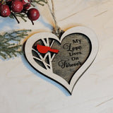 Cardinal Heart Memorial Christmas Ornament - Designodeal