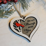 Cardinal Heart Memorial Christmas Ornament - Designodeal