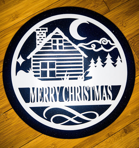 Christmas Cottage with Extended Backer Engraved Home Decor Sign - Designodeal