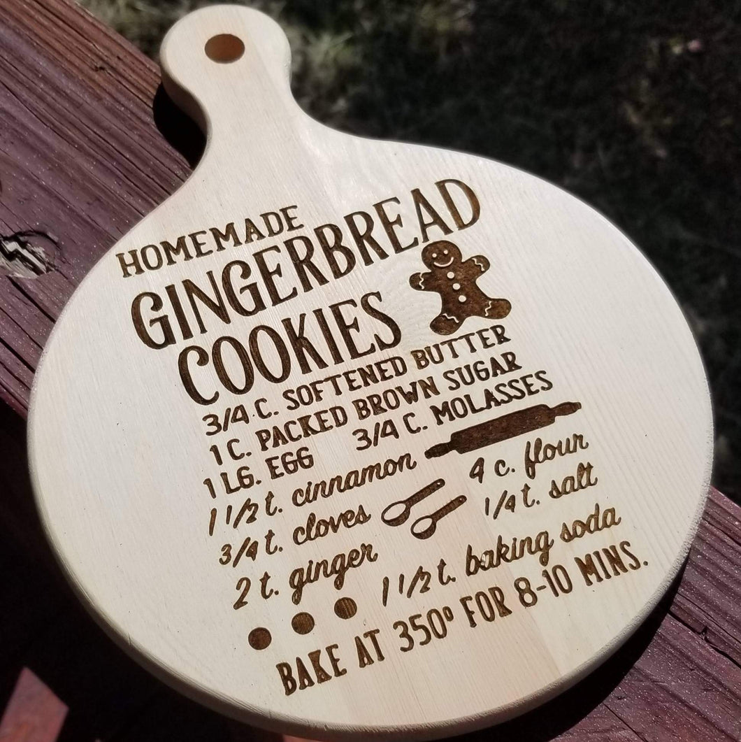 Christmas Gingerbread Cookies Recipe Cutting Board - Designodeal