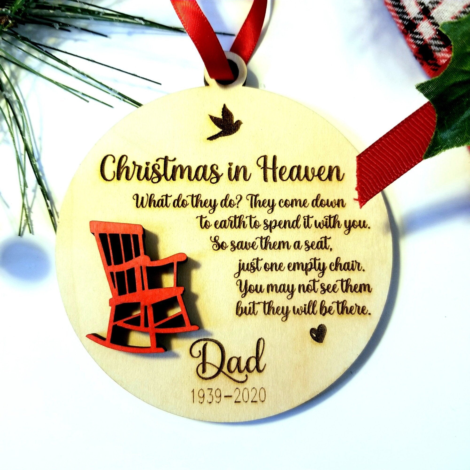 Christmas In Heaven Memorial Ornament - Designodeal