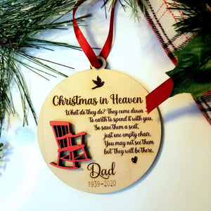 Christmas In Heaven Memorial Ornament - Designodeal