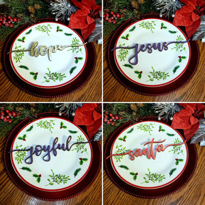 Christmas Plate Words Digital File Only - Designodeal