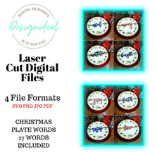 Load image into Gallery viewer, Christmas Plate Words Digital File Only - Designodeal
