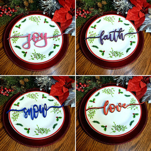 Christmas Plate Words Digital File Only - Designodeal