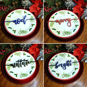 Christmas Plate Words Digital File Only - Designodeal