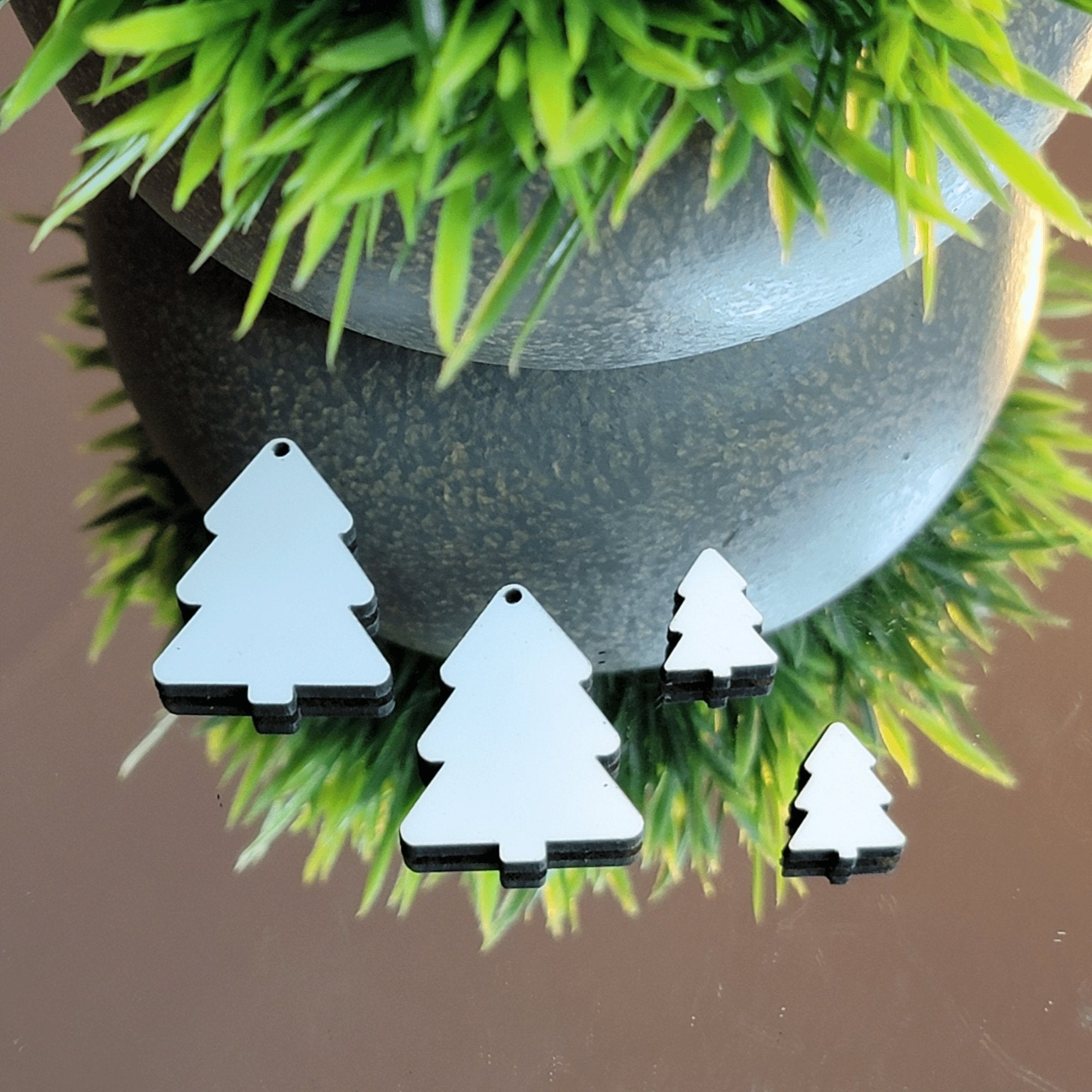 Christmas Tree Sublimation Earring Blanks ~ Multiple Sizes - Designodeal