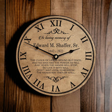 Load image into Gallery viewer, Clock of Life Personalized Memorial Clock - Designodeal
