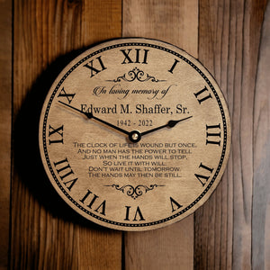 Clock of Life Personalized Memorial Clock - Designodeal