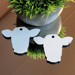 Cow Head Sublimation Christmas Ornament Blanks - 2 Styles - Designodeal
