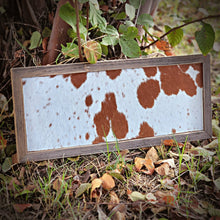 Load image into Gallery viewer, Cowhide Branding Ceremony Sign - Designodeal
