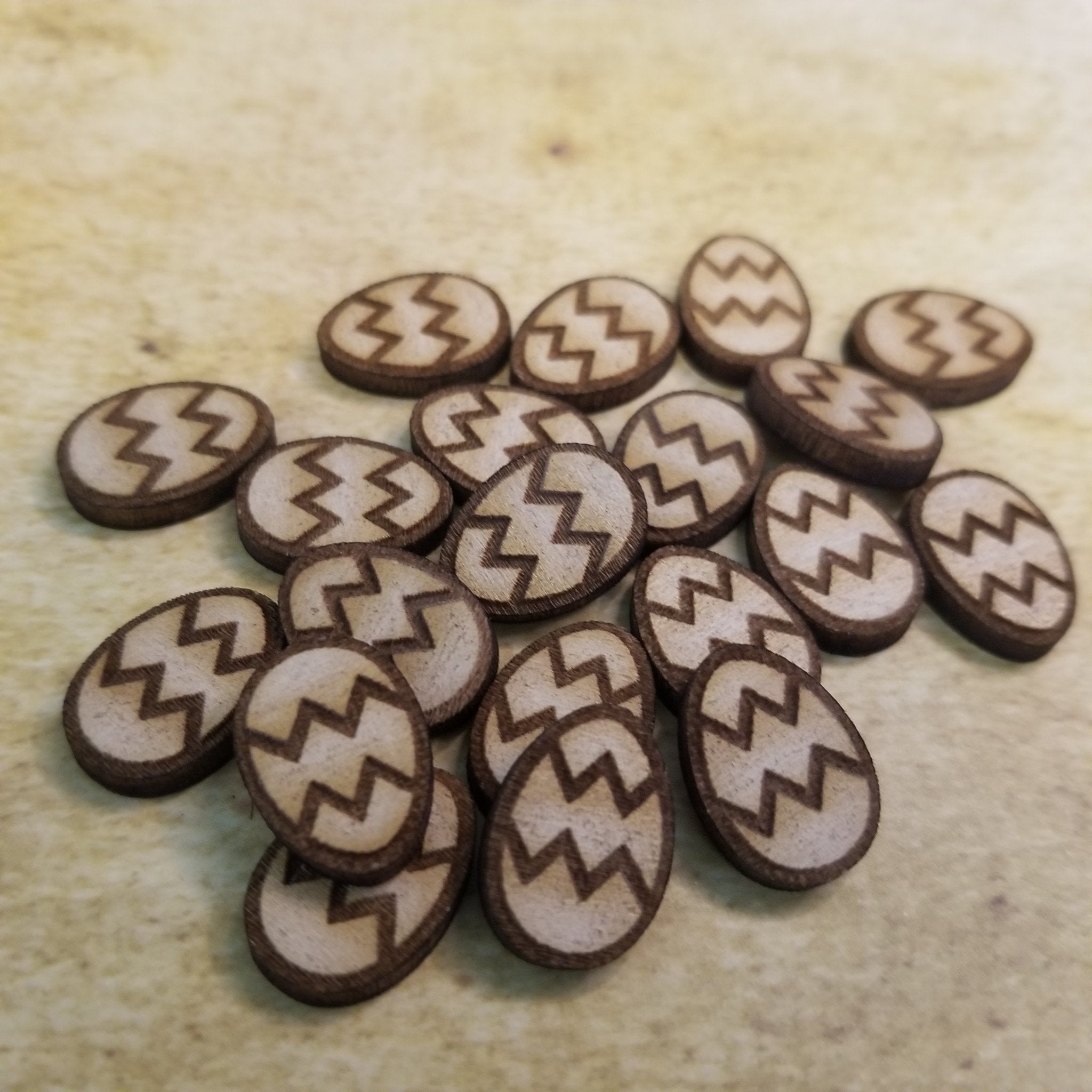 Cracked Easter Egg Wood Stud Earring Blanks and Wood Confetti - Designodeal