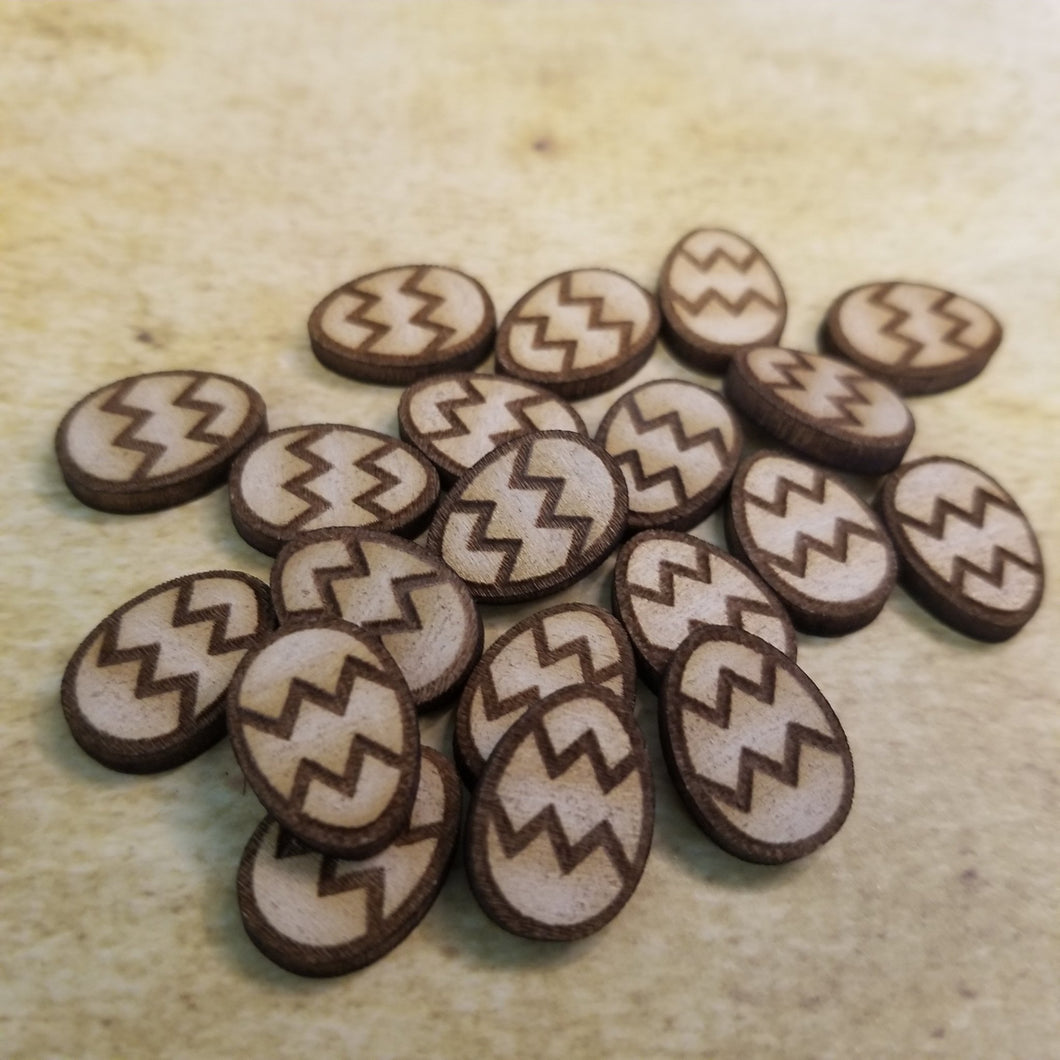 Cracked Easter Egg Wood Stud Earring Blanks and Wood Confetti - Designodeal