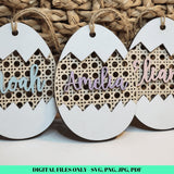 Cracked Egg Easter Basket Name Tags SVG Digital Download Laser Files - Designodeal