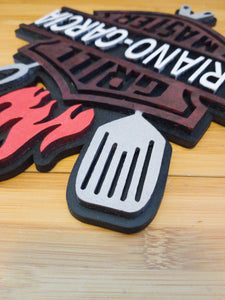 Custom Engraved GRILL MASTER Sign With Backer - Designodeal