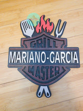 Load image into Gallery viewer, Custom Engraved GRILL MASTER Sign With Backer - Designodeal
