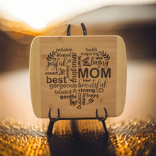 Load image into Gallery viewer, Custom Engraved Heart Mom Bamboo Cutting Board - Designodeal
