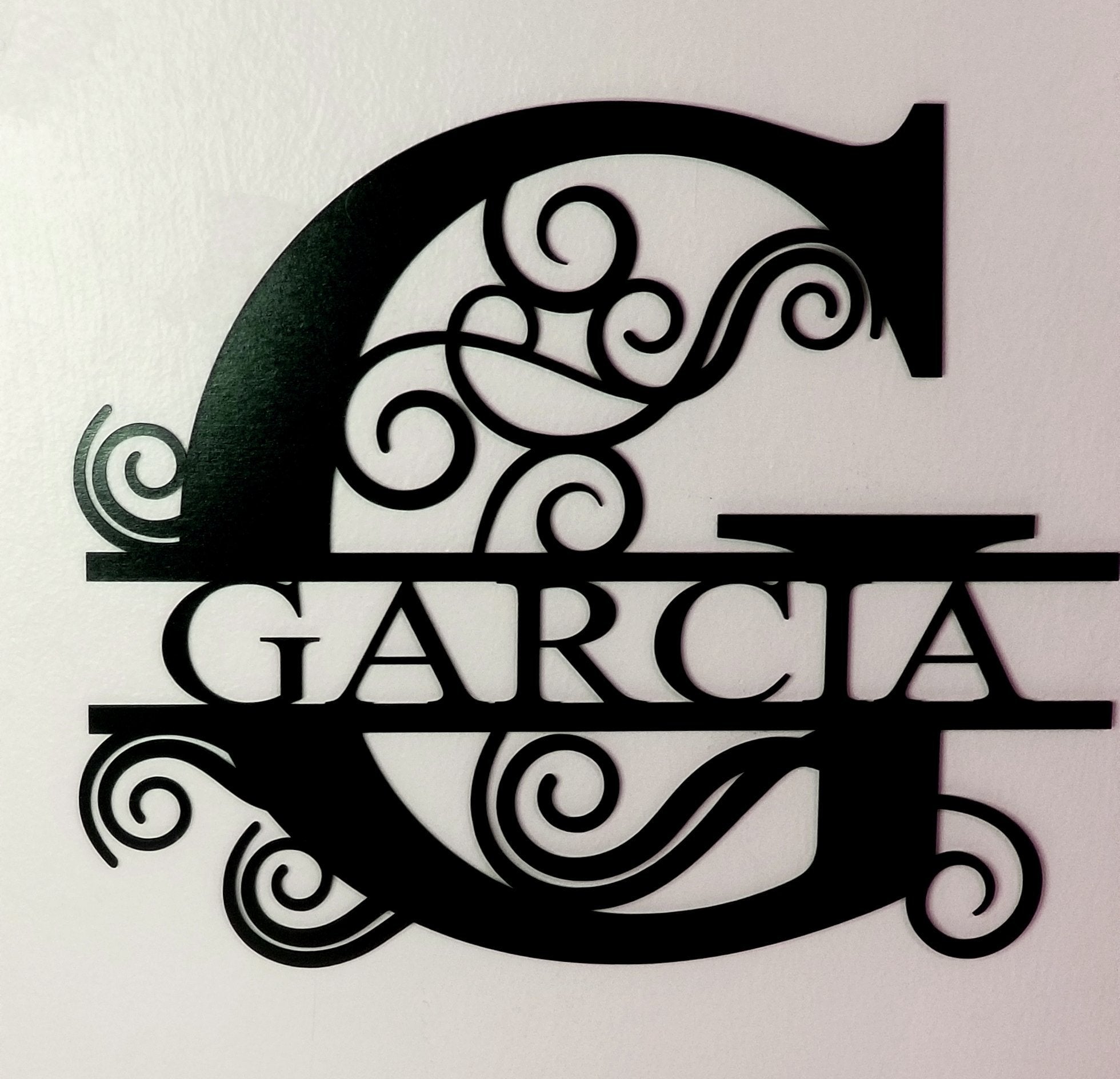 Custom Engraved Monogram Name Sign - Designodeal