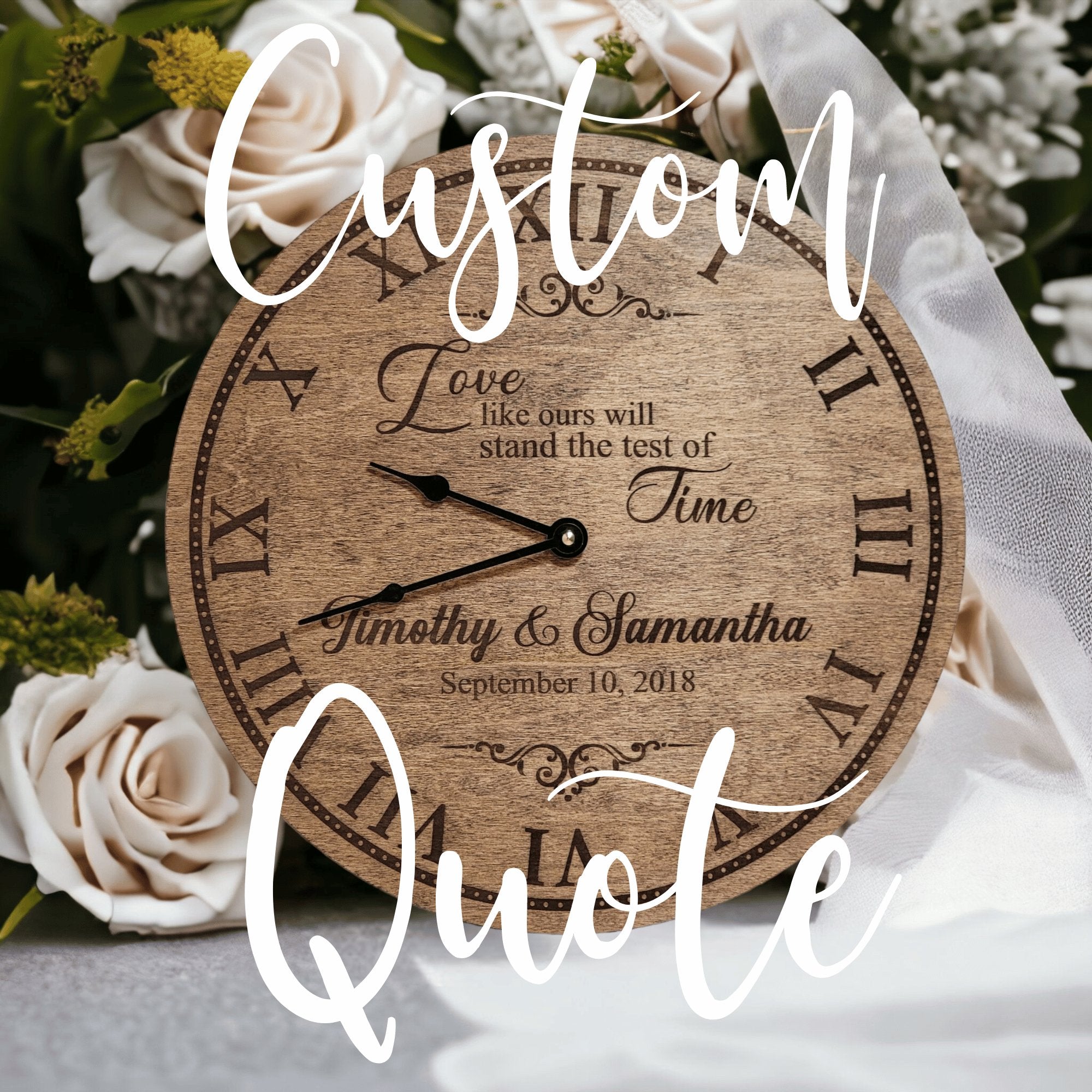 Custom Quote Wedding Clock - Designodeal