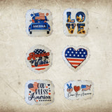 Cute Patriotic 4th of July Frayed Sublimation Hat Patches - Designodeal