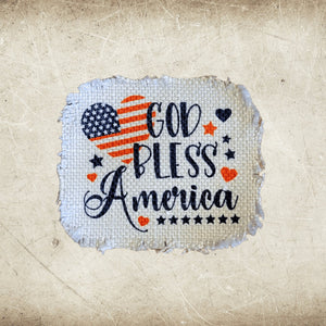 Cute Patriotic 4th of July Frayed Sublimation Hat Patches - Designodeal