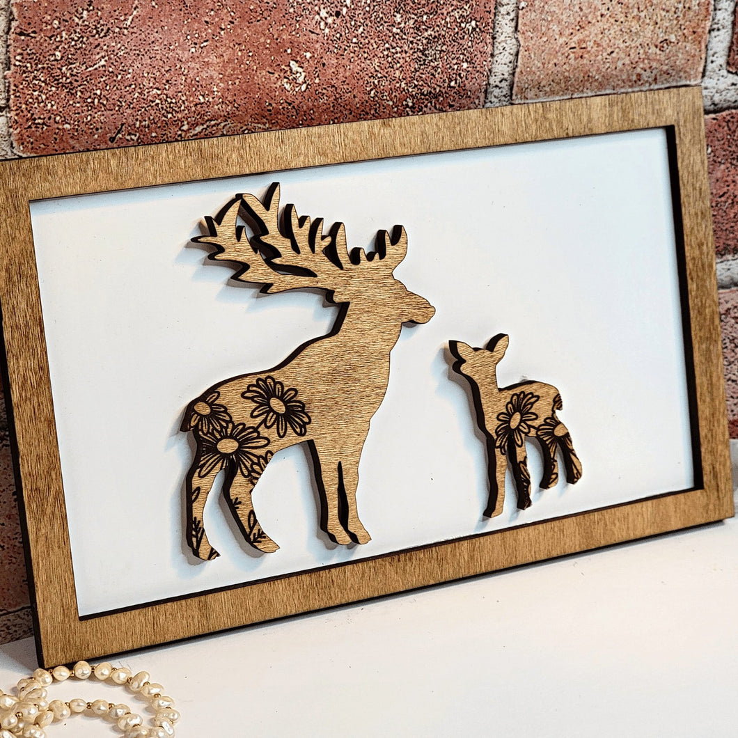 Deer Daddy & Me Animal Sign - Designodeal